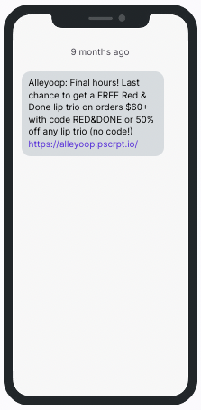 Alleyoop Lipstick Example