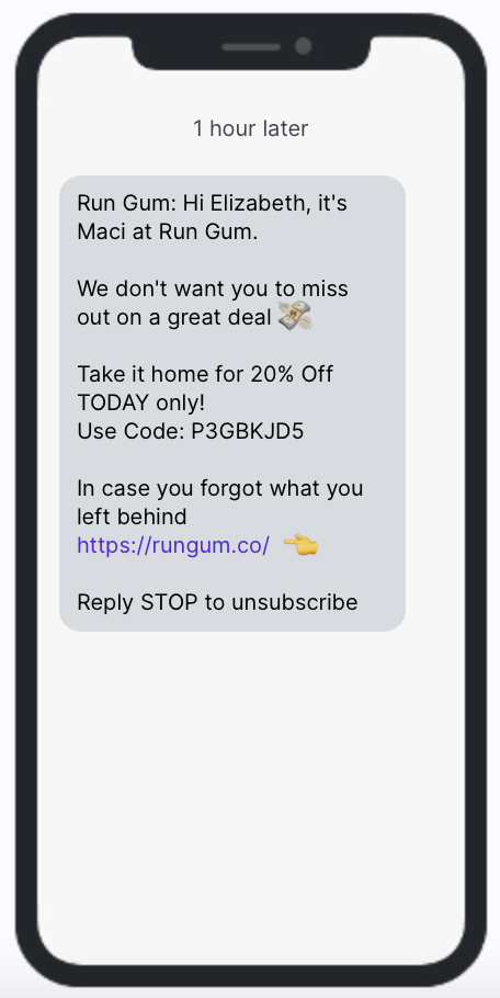 RunGum AbandonedCartNewCust