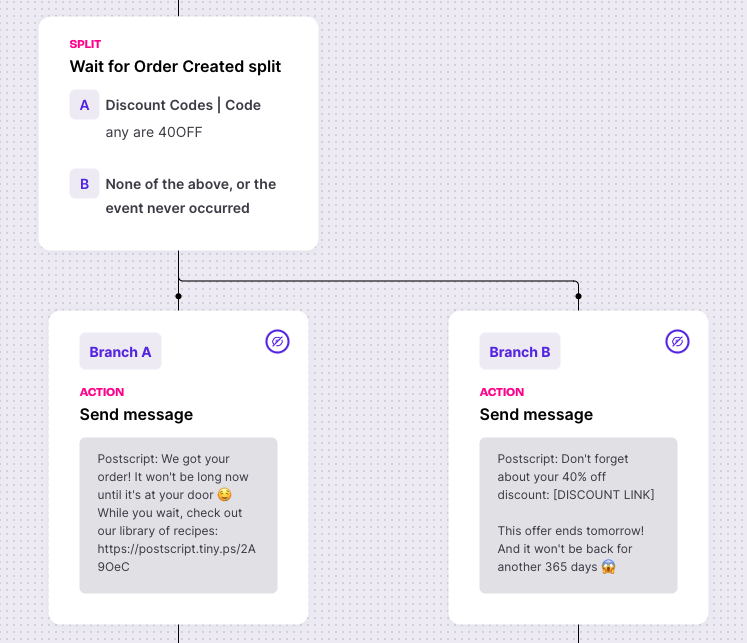 Wait for event split