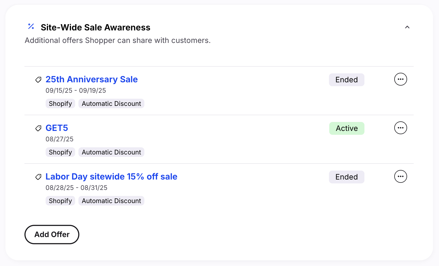 sitewide sale awareness